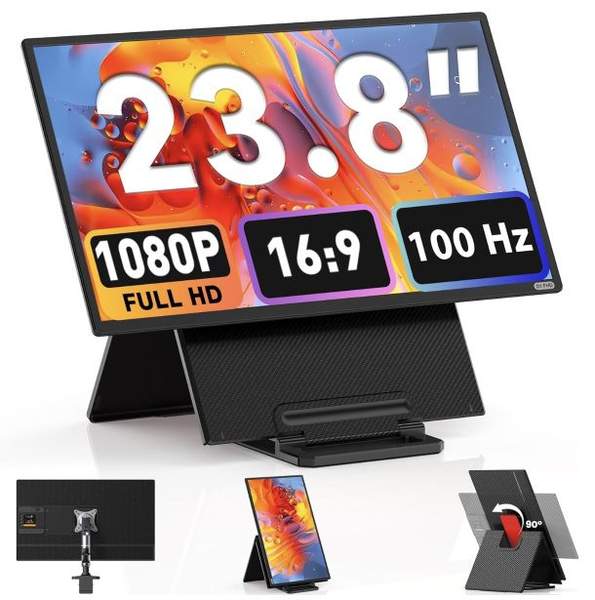 kwumsy 23,8 zoll fullhd bildschirm erweiterung 100hz für 119,50 euro