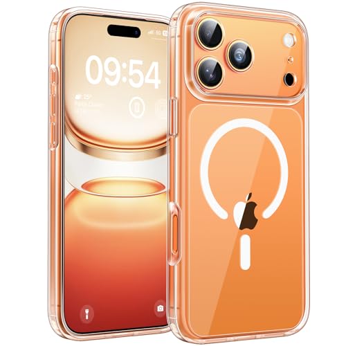 TOCOL iPhone 17 Pro Max Hülle MagSafe, Kameraschutz, Stoßfest, Transparent