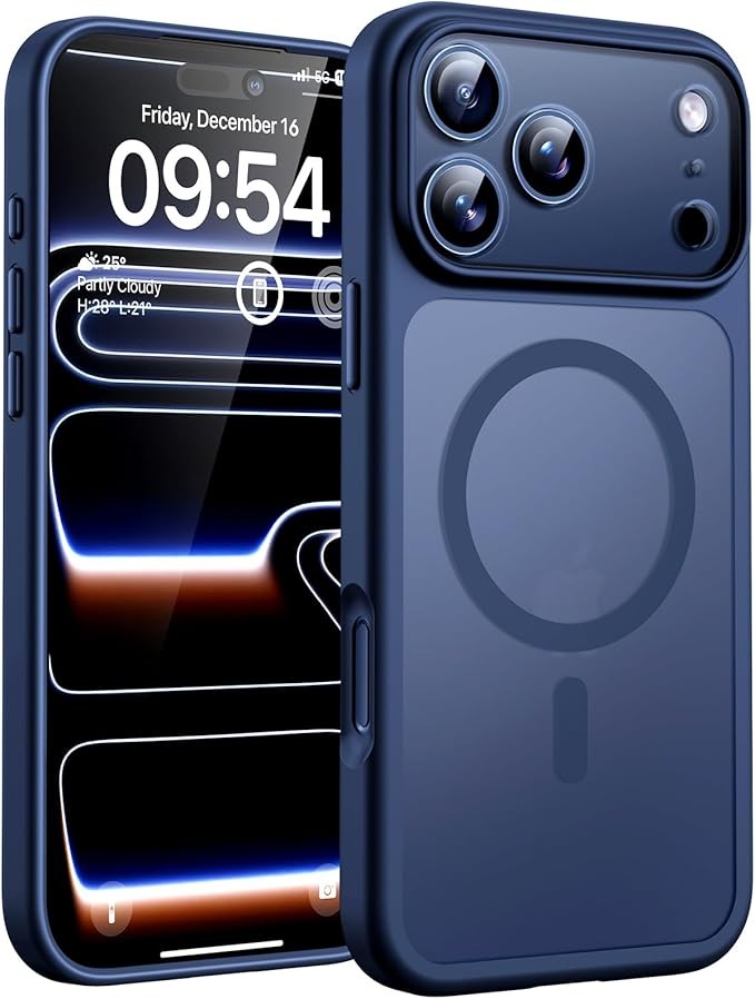 TOCOL Hülle für iPhone 17 Pro, 6,3 Zoll, MagSafe, Kameraschutz, Stoßfest, Blau