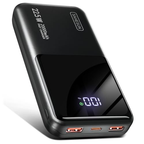 power bank 20000mAh 22,5W schnellladefunktion usb-c 2x usb-a lcd display für smartphones