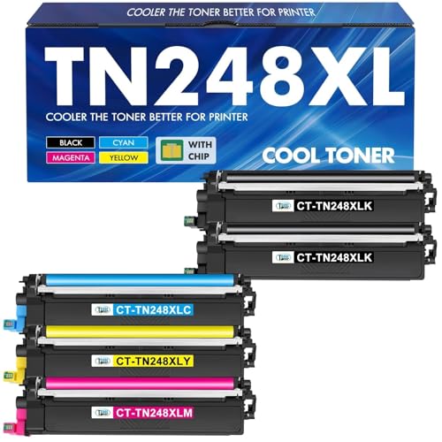 tn248xl tn248 toner 5-pack kompatibel für brother mfc-l3760cdw dcp-l3560cdw