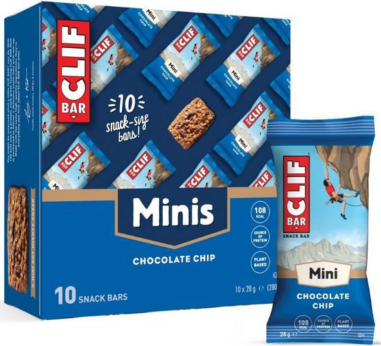 Produktbild: clif bar mini snackriegel 10er pack chocolate chip für 8,54 euro statt 13 euro