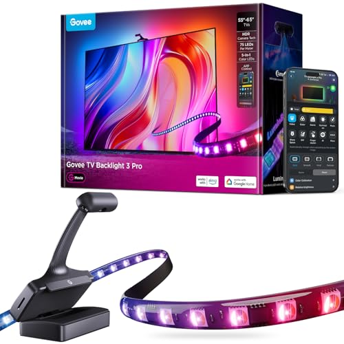 govee tv hintergrundbeleuchtung 3 pro 3,6m rgbwwic led streifen für 55-65 zoll tvs