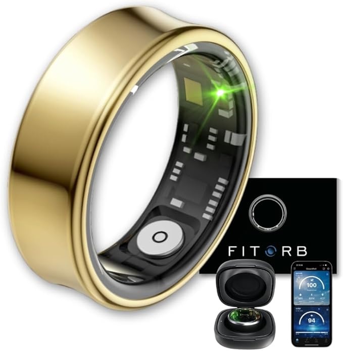 Fitorb Smart Ring Pro - Fitness- & Gesundheitsring, Schlafanalyse, 24/7 Tracking, 21,6 mm