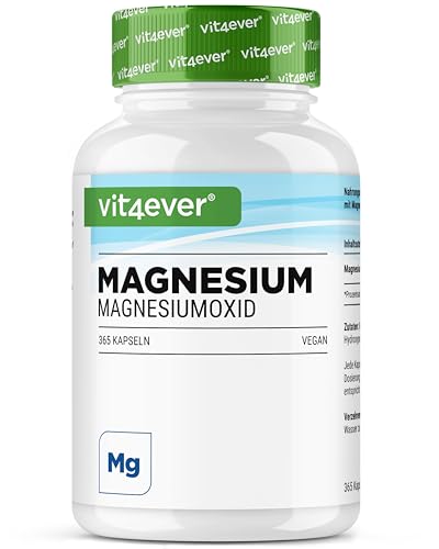 magnesium hochdosiert 667 mg - 365 kapseln jahresvorrat, 400 mg rein ohne zusätze