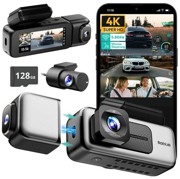 Botslab G980H Dashcam 3 Kanal 4K/1080P mit GPS