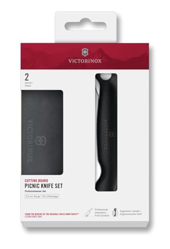 Victorinox Picknickmesser Wellenschliff und Epicurean Schneidebrett 16,8x12,2 cm
