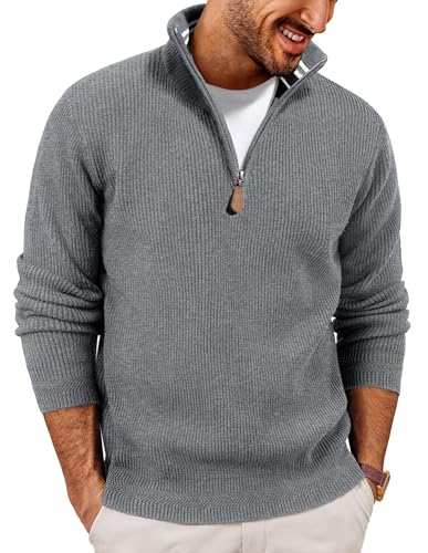 troyer pullover herren mit reißverschluss rollkragen XXL dunkelgrau