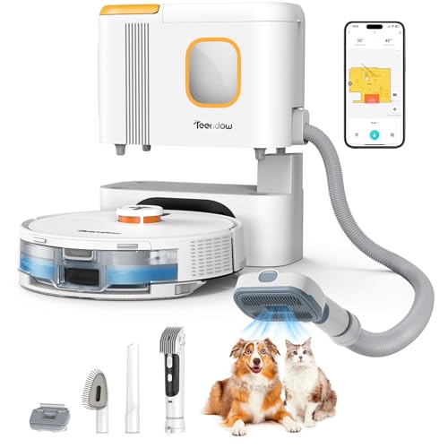 saugroboter teendow d20s max+ mit wischfunktion, selbstreinigung, 8000pa, lidar-navigation