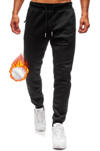 lantch jogginghose herren thermohose gefütterte fleecehose sporthose winter
