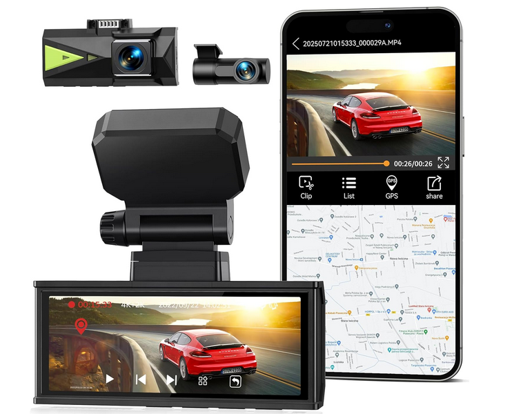4K dashcam mit wifi, gps und 3.16 zoll touchscreen für 48,49 euro