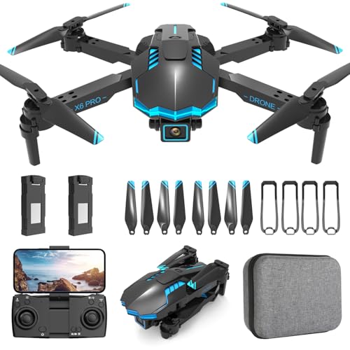 drohne mit kamera 1080p für kinder, rc quadcopter mit wifi, lange flugzeit, ein-tasten-start, h programmable, für jungen mädchen (blue)