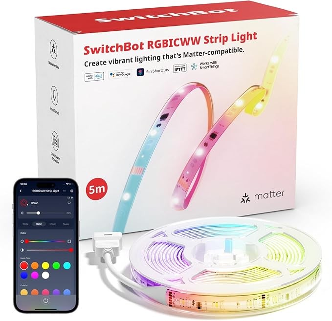 SwitchBot 5M RGBICWW LED Strip MATTER