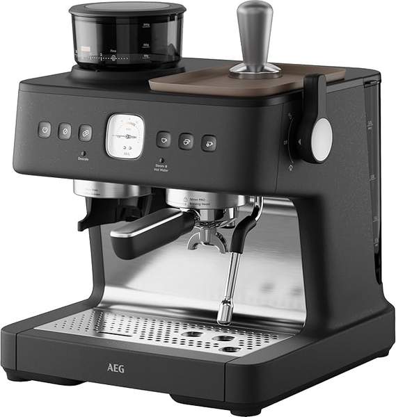 Produktbild: AEG Espresso Siebträgermaschine EC8-1-8BP, 20 Bar Druck, PID, 58mm Brühkopf