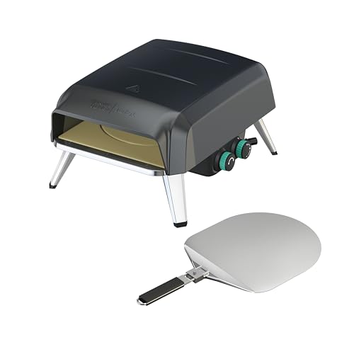pizzaofen jamie oliver by tefal, 360 drehender pizzastein, schwarz, jm4168d0