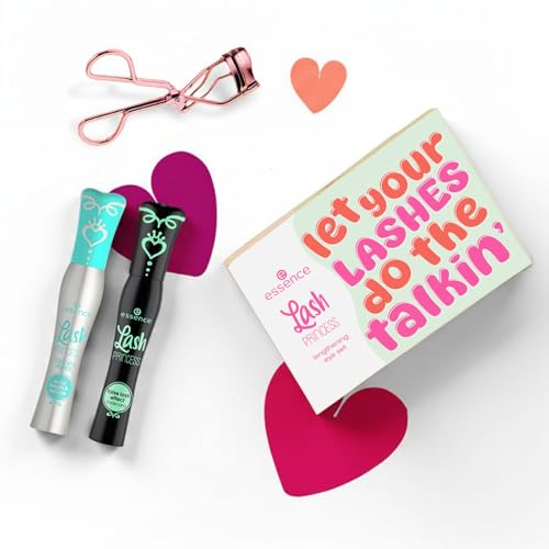 essence lash princess wimpern-set mit wimpernzange, primer & mascara, 3-teilig