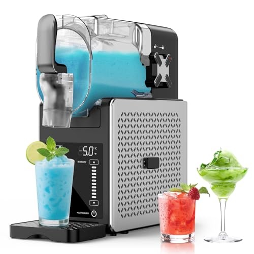 azmsary slushmaschine 2,5 l mit led-display und 6 programmen für drinks
