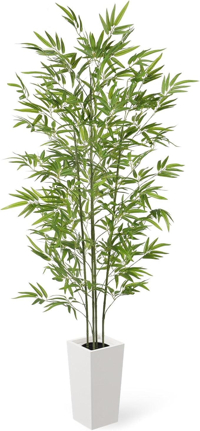 Kunstpflanze Bambus 180cm mit Topf, realistisch, für Wohnzimmer, Büro, Garten