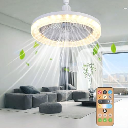 deckenventilator lampe 30w, silent deckenventilator mit licht für schlafzimmer, büro