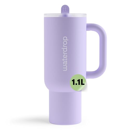 Produktbild: waterdrop wärmtasse mit strohhalm, 1,1 l, auslaufsicher, isolierte edelstahlflasche