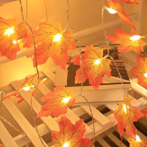 Produktbild: ahornblatt lichterkette 3m von enlace, 20 led herbstblätter dekorativ