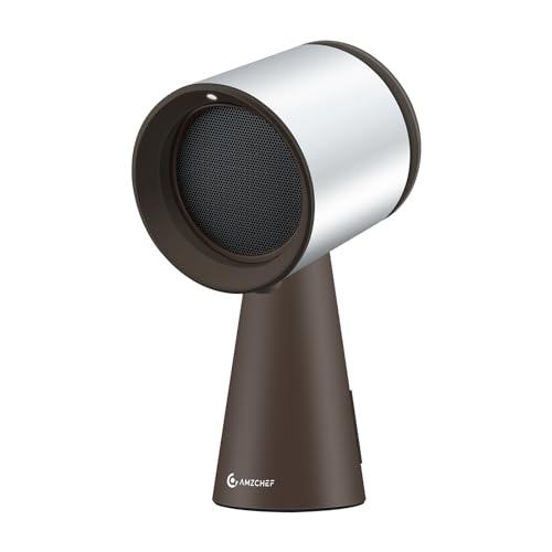 amzchef mobile dunstabzugshaube tragbar mit 3 geschwindigkeitsmodi und filtersystemen, braun