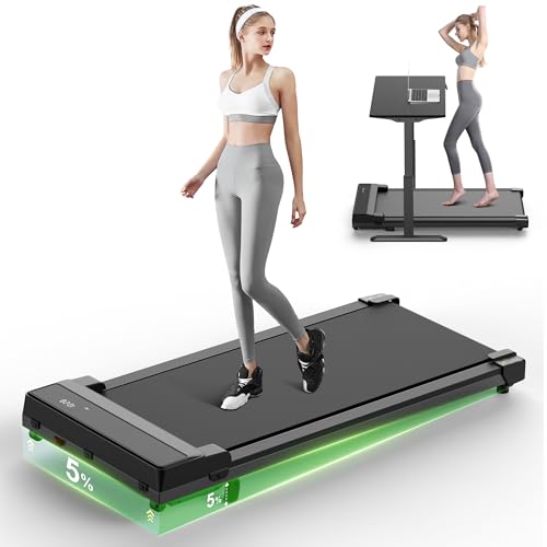 walking pad laufband für zuhause, treadmills mit 5% steigung, tragbares unter desk laufband