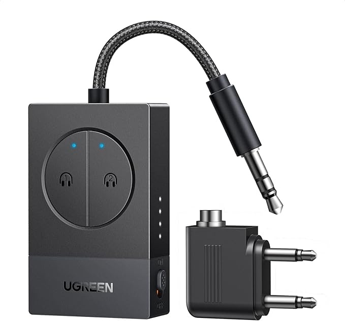 UGREEN Bluetooth Adapter 5.4 Transmitter 3,5mm AUX für 2 Airpods/Kopfhörer