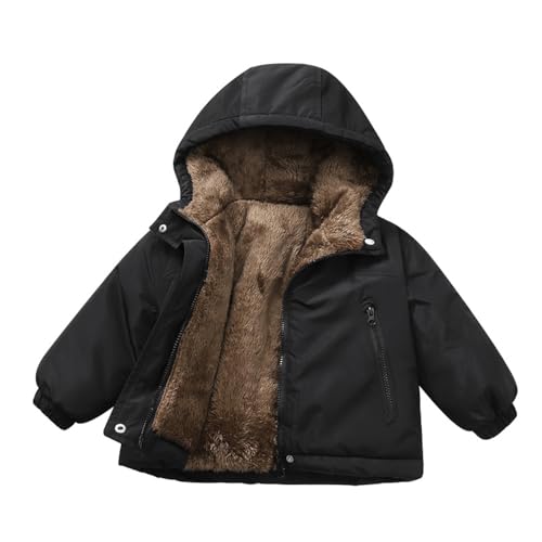 Produktbild: jiamy winter parka für jungen mit kapuze, fleece gefüttert, wasserdicht, 12-14 jahre