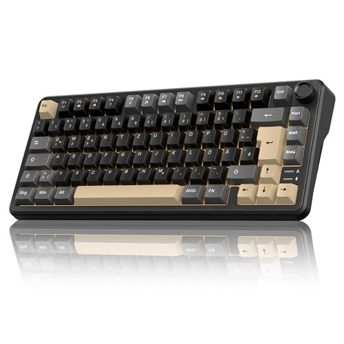 RedThunder K75 Kabellose Mechanische Gaming Tastatur QWERTZ RGB BT/USB-C/2,4GHz