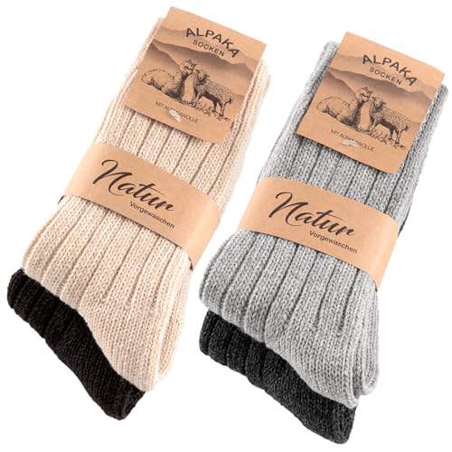 SockWaddles alpakasocken für herren und damen, warme atmungsaktive thermosocken 39-46