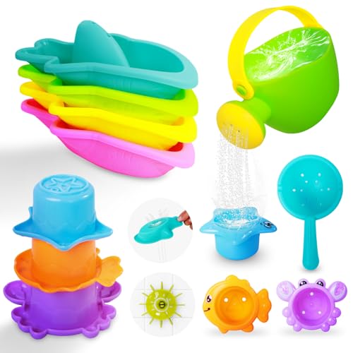 badewannenspielzeug 10 stück von cnmtcco, wasserspielzeug für babys 1-4 jahre, geschenk