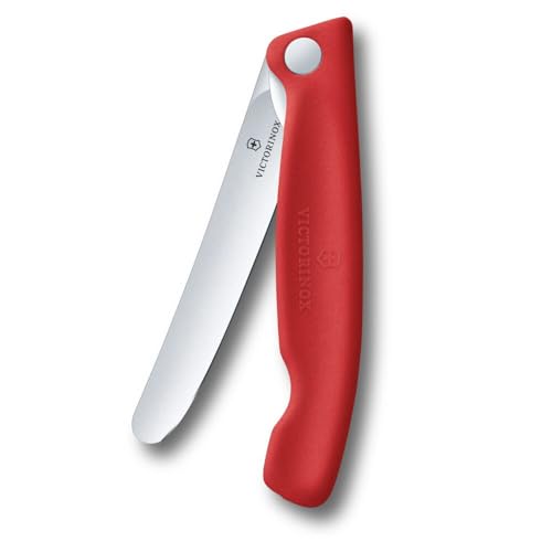 Victorinox faltbares brötchenmesser rot, gerade klinge, extra scharf
