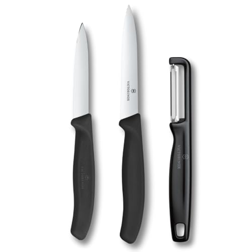Victorinox Swiss Classic 3-teiliges Gemüsemesser Set mit Sparschäler und Schälmesser