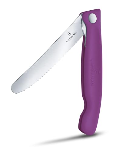 Victorinox Swiss Classic Faltbares Picknick-Messer, Extra Scharf, Violett
