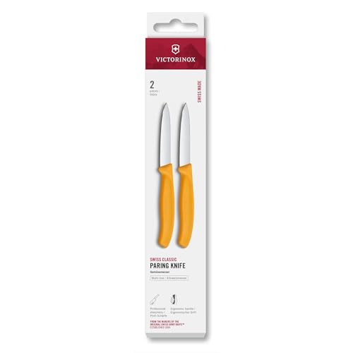 victorinox gemüsemesser 2er-set in orange, rot, blau, gelb, schwarz
