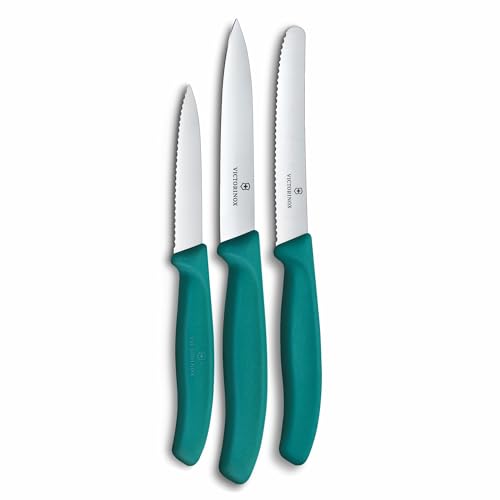 victorinox swiss classic küchenmesser set 3teilig gemüsemesser tomatenmesser frühstücksmesser grün schwarz