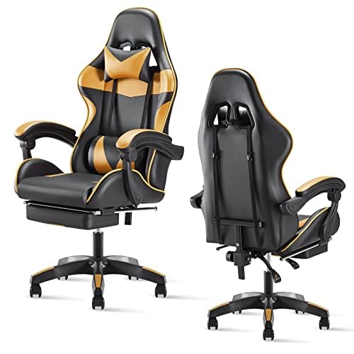 sunon gaming stuhl ergonomisch drehstuhl mit verstellbarer kopfstütze und atmungsaktivem netz