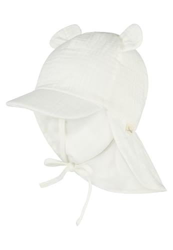 Sterntaler Schirmmütze Nackenschutz Ohren Bio-Baumwoll Musselin UV-Schutz 30