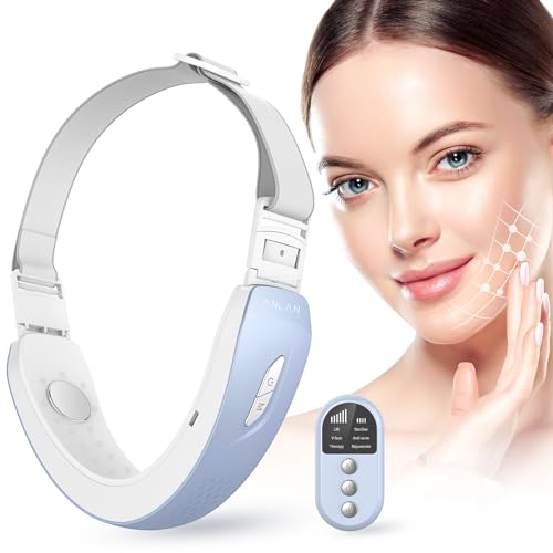 v-face shaping massager, anlan EMS facelifting gerät mit roter und blauer phototherapie