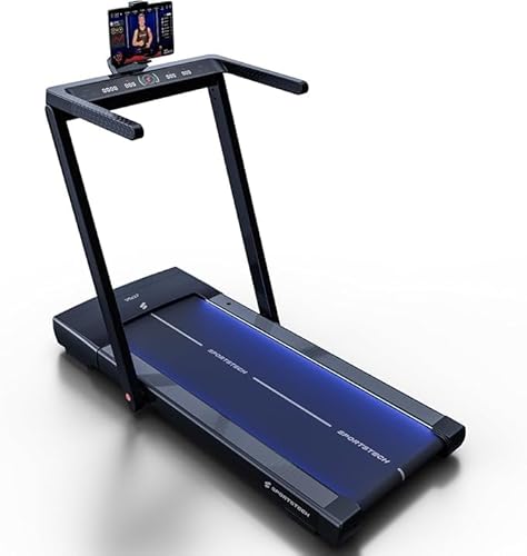 Sportstech Laufband klappbar 2-in-1, 15 km/h Laufen, 6 km/h Gehen, Steigung 11%