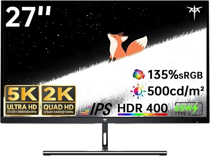 5k-monitor KTC H27P3 27 zoll, ips, hdr, 60 hz, ultradünn