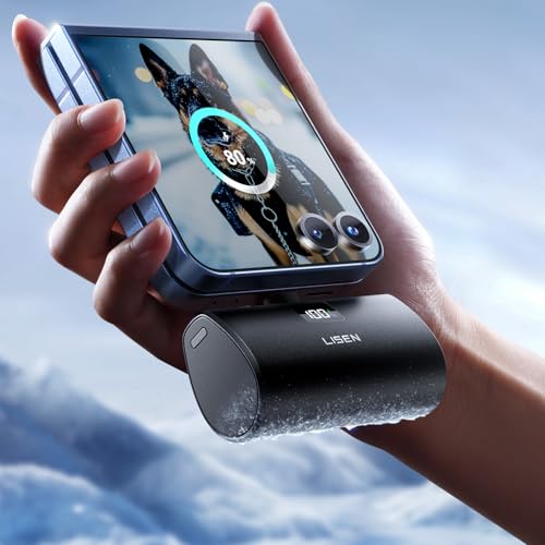 lisen 7000mAh mini powerbank usb c für iphone 17, 22,5 W schnellladung, handyakku reisefreundlich