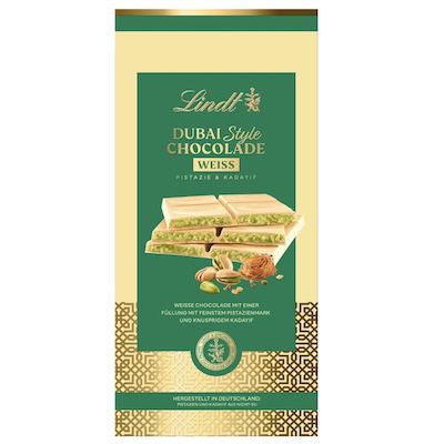 lindt weiße schokolade 150g dubai style für 9,99 euro statt 15 euro