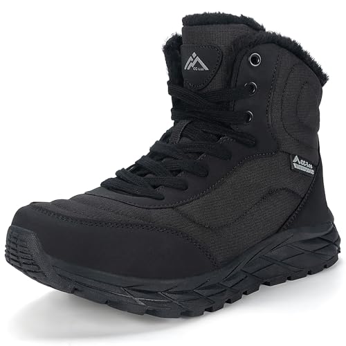 Produktbild: Damen Winterstiefel Wasserdicht Kunstfellfutter Rutschfest Schwarz Größe 36