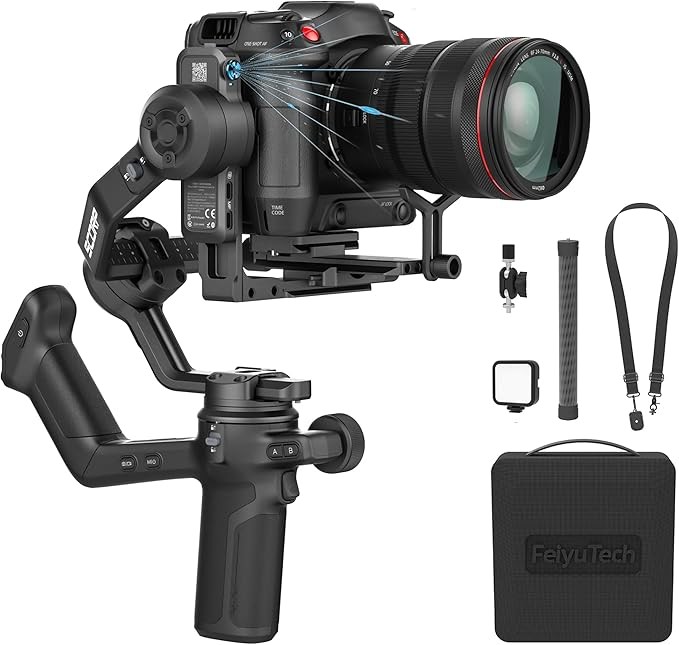 FeiyuTech SCORP 3 Kit Gimbal  3,5 kg Traglast, AI-Tracking, für Sony/Canon/Nikon