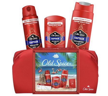 old spice reisetasche mit captain deos und duschgel, 9 euro statt 16 euro