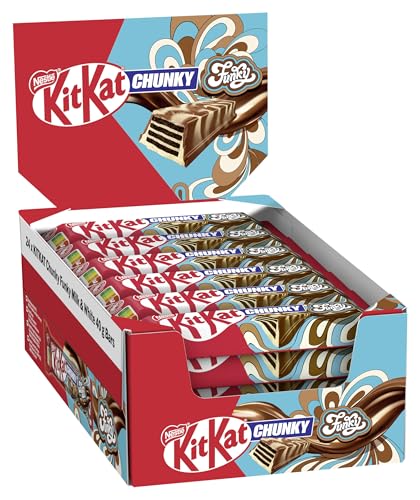 KITKAT Chunky Funky, Knusperwaffel in Milchschokolade, 24er Pack (24 x 40g)