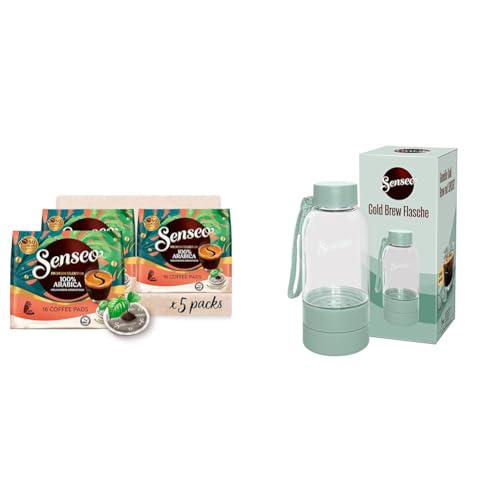 senseo kaffeepads 80 stück 5 x 16 getränke inkl. cold brew bottle