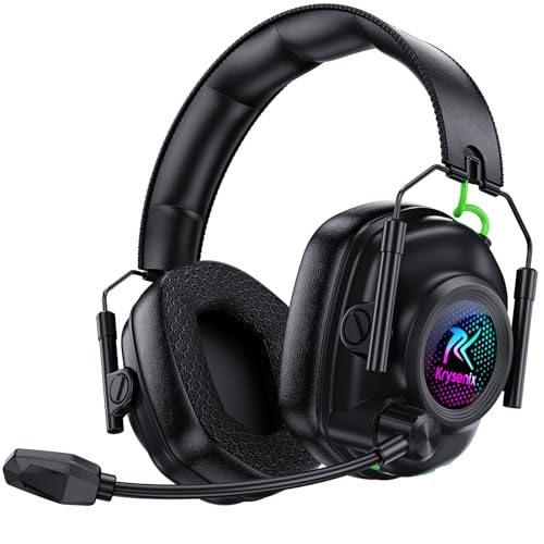 krysenix kgh2 wireless gaming headset 2.4GHz für PS4, PS5, PC, Mac, Switch, 40h akkulaufzeit